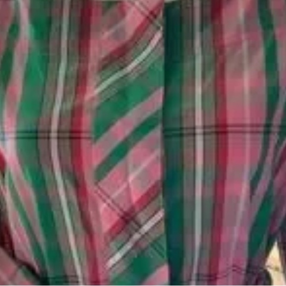 J crew poplin midi dress plaid with belt - Picture 5 of 6